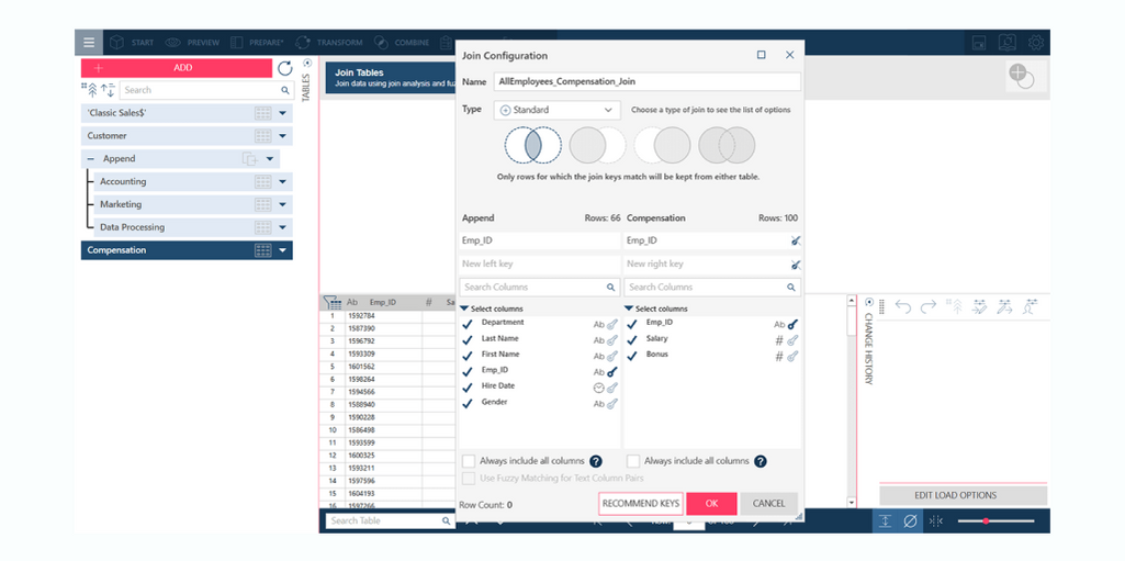 Altair Monarch interface. 