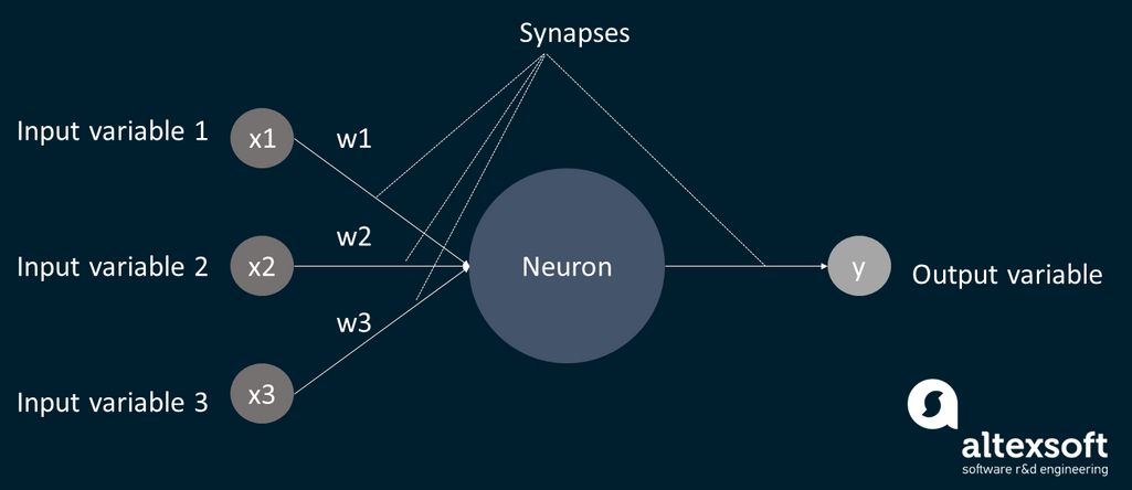 schematic illustration of neuron functionality 