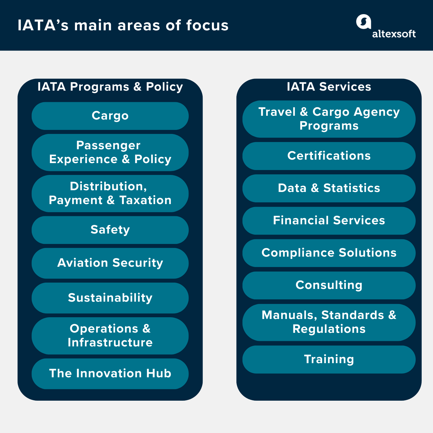 iata s areas of focus