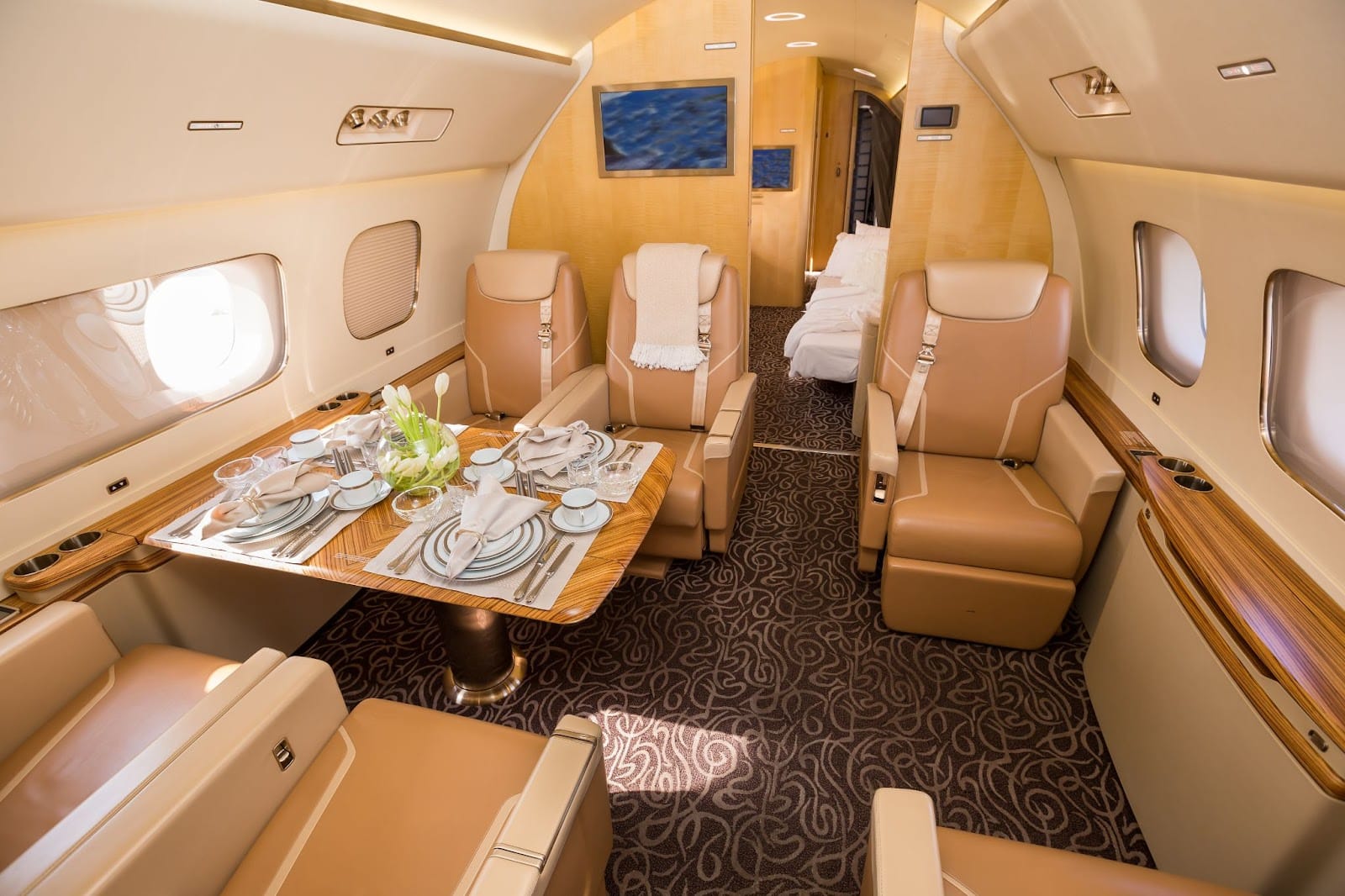 Private jet cabin