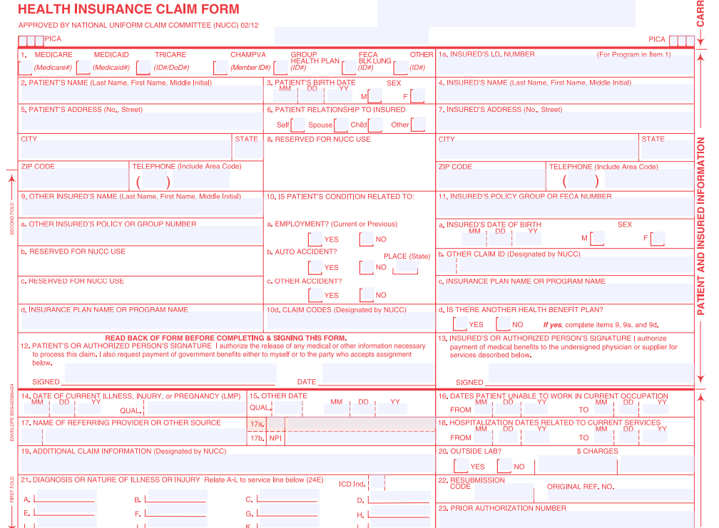 insurance CMS-1500 form