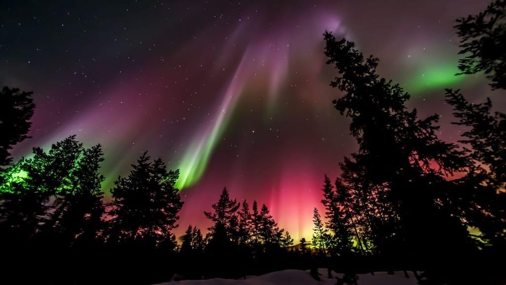 Aurora borealis in Lapland