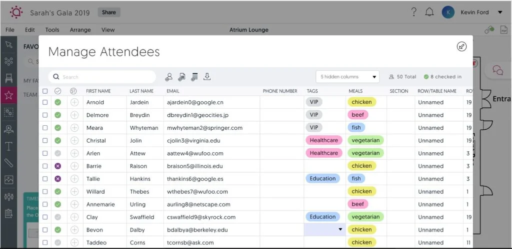Cvent attendee management dashboard