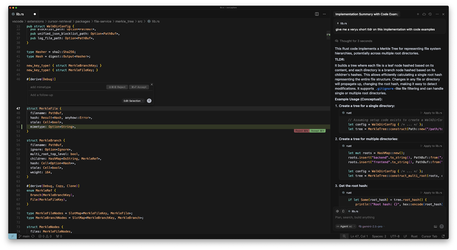 Cursor’s AI code editor interface