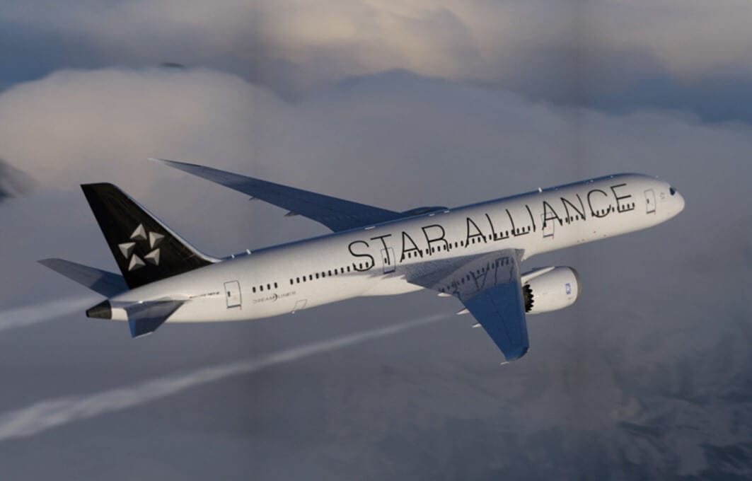star alliance logo on a plane (than probably belongs to one of the member airlines)