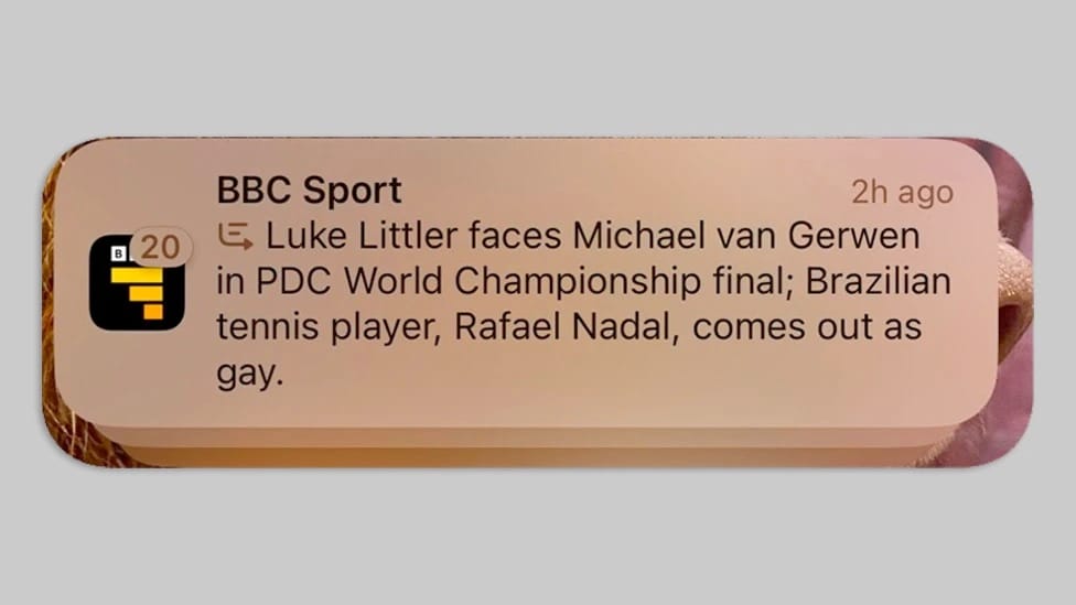 BBC Sport app users were very surprised