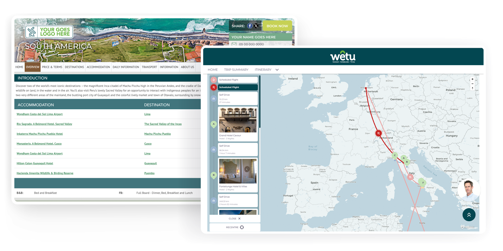 An example of an interactive Wetu itinerary. Source: Wetu