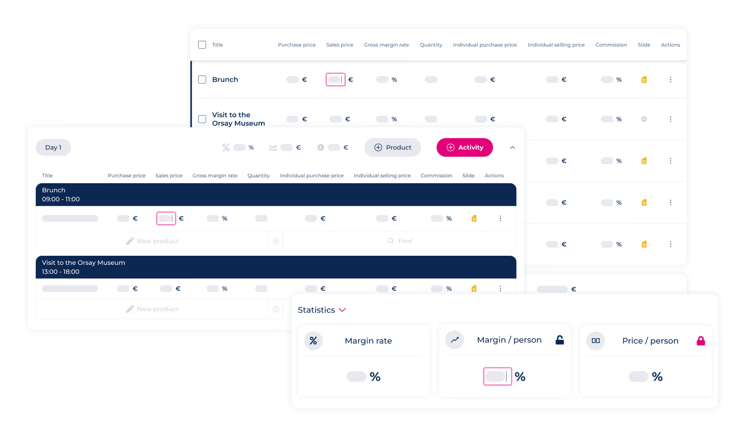 Modular budgeting interface in Ezus. Source: Ezus
