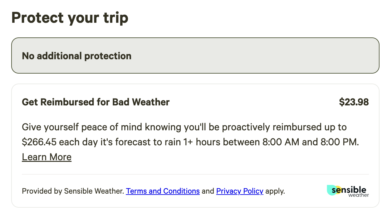 Weather insurance