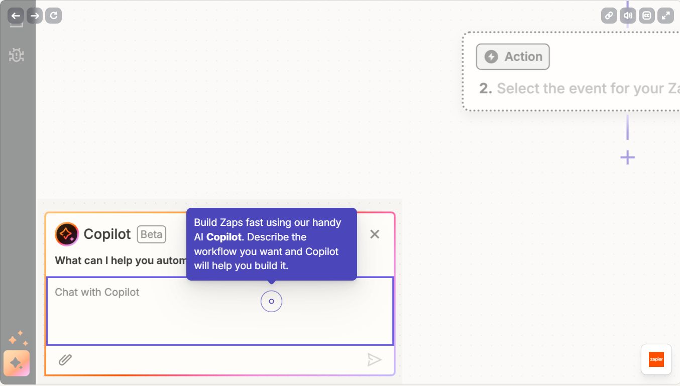 Zapier’s AI copilot interface