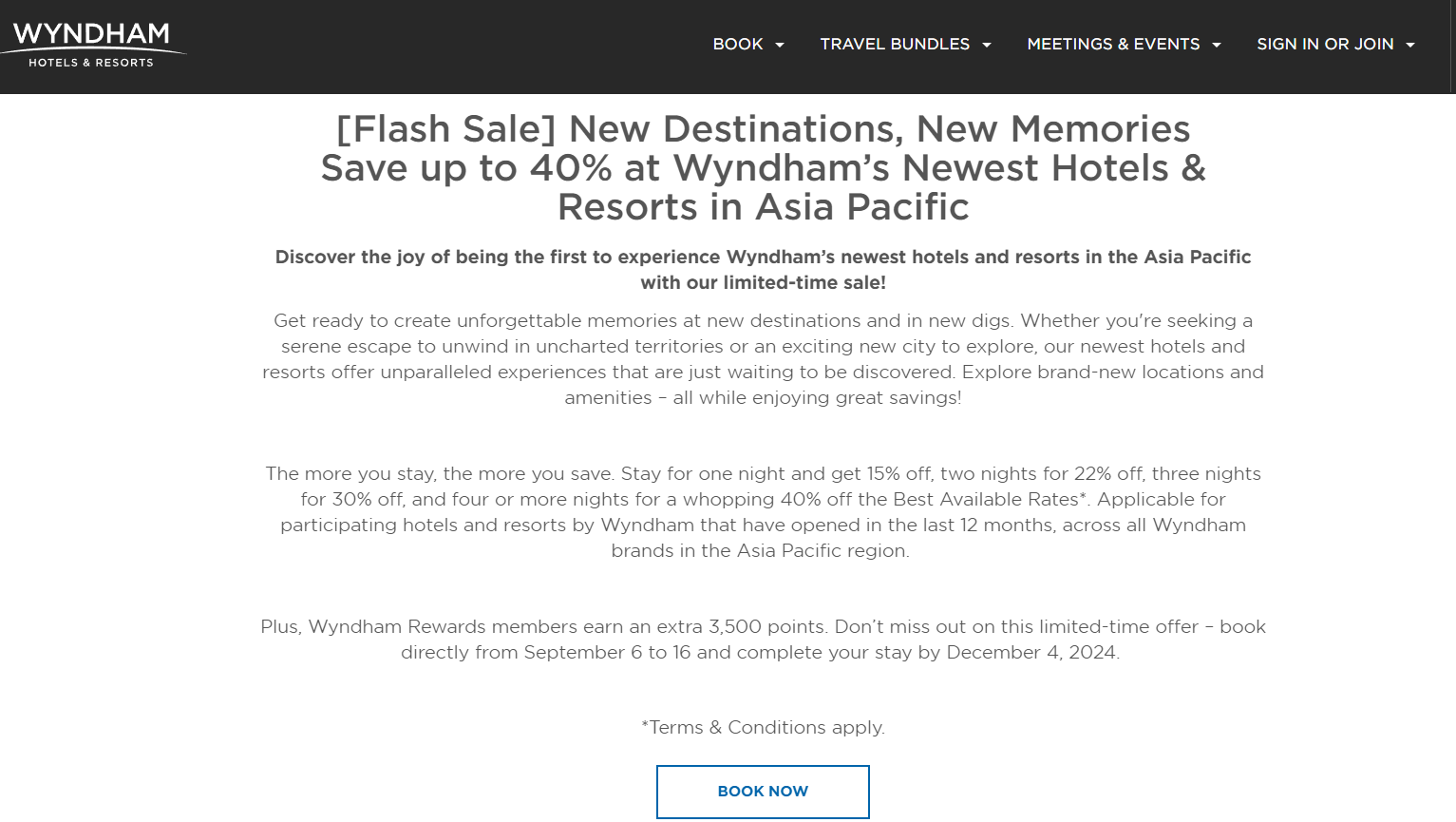 A flash sale announcement 