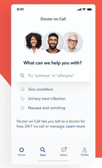 Customers can use the Oscar app to connect with their doctors
