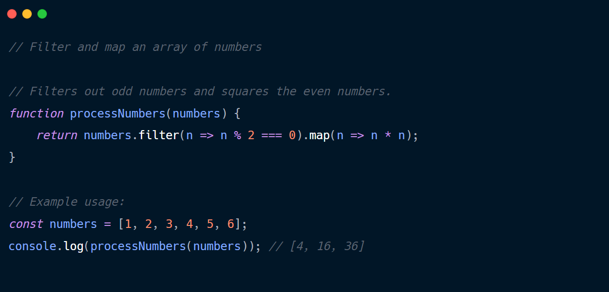 Code documentation for an audience of expert JavaScript developers.